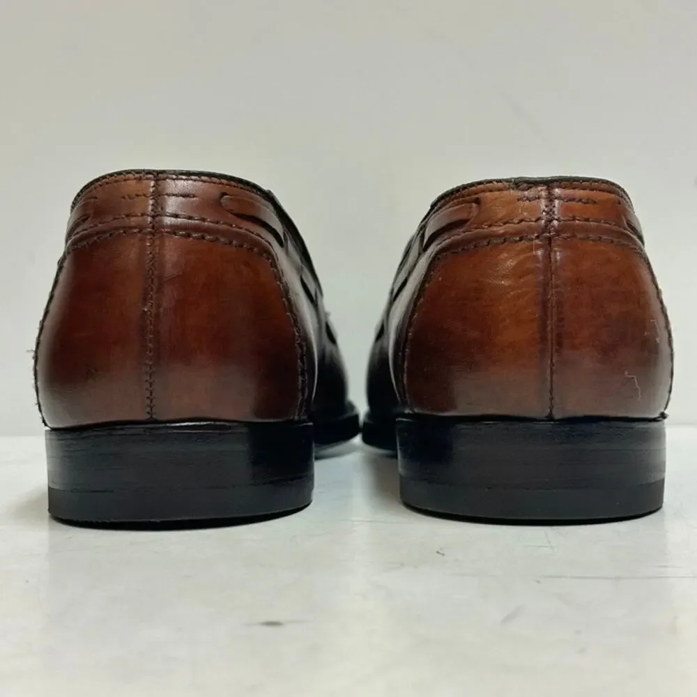 RESOLED Alden 3697F Cognac Calfskin Tassel Loafer Brown Tan Made in USA 10 D